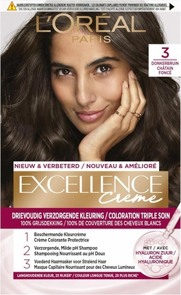 Haarfärbemittel L'Oreal Professional Excellence Cool Creme 311 Ultra Dunkelbraun