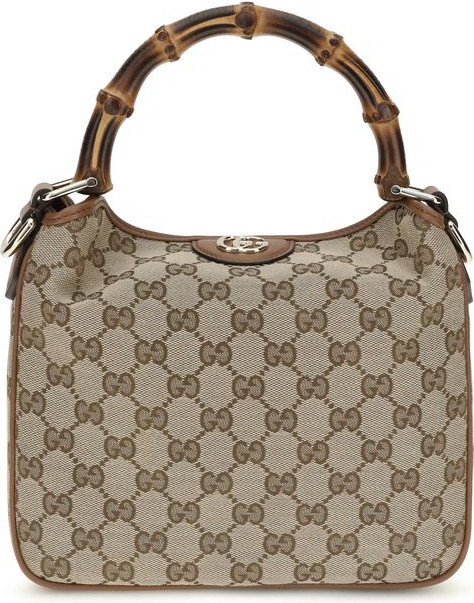 Сумка на плечо Gucci коричневая из ткани