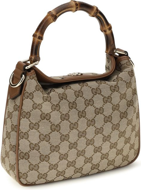 Сумка на плечо Gucci коричневая из ткани