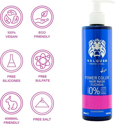 Valquer Power Colour Mask Fuchsia Haarfarb-Auffrischer