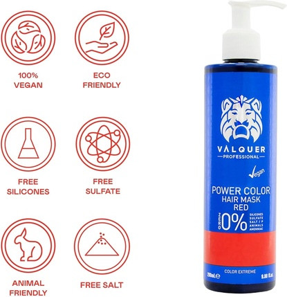 Haarmaske Valquer Rot-Farbe Verstärker