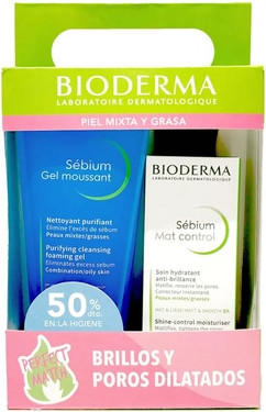 Skincare Set Bioderma Sebium Foaming Gel And Sebium Mat Control