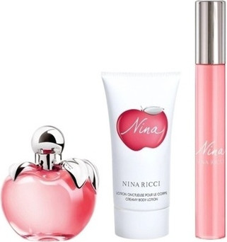 Nina Ricci Nina Set Eau de Toilette 50 ml Body Lotion 75 ml and Eau de Toilette Roll-on