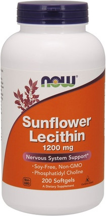 Sonnenblumen-Lecithin 1200mg Now Foods 200 Weichkapseln