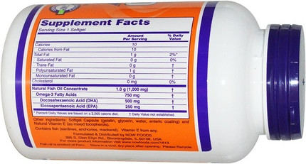 Nahrungsergänzungsmittel Now Foods Dha500 500 Dha 250 Epa 180 Weichkapseln