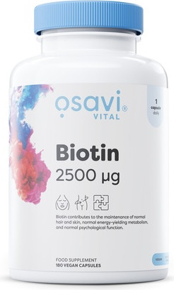 Vegane Kapseln Osavi Biotin 2500mcg
