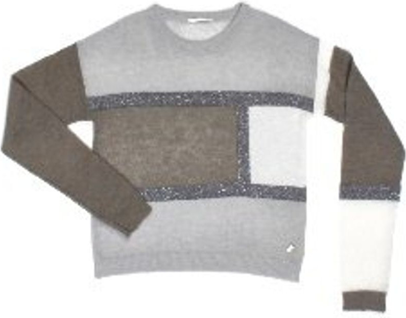 Gray Leather Sweater Gas