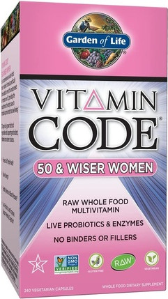 Vegetarian Capsules Garden Of Life Vitamin Code 50 & Wiser Women