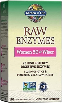 Raw Enzymes for Women 50 & Wiser Garden Of Life