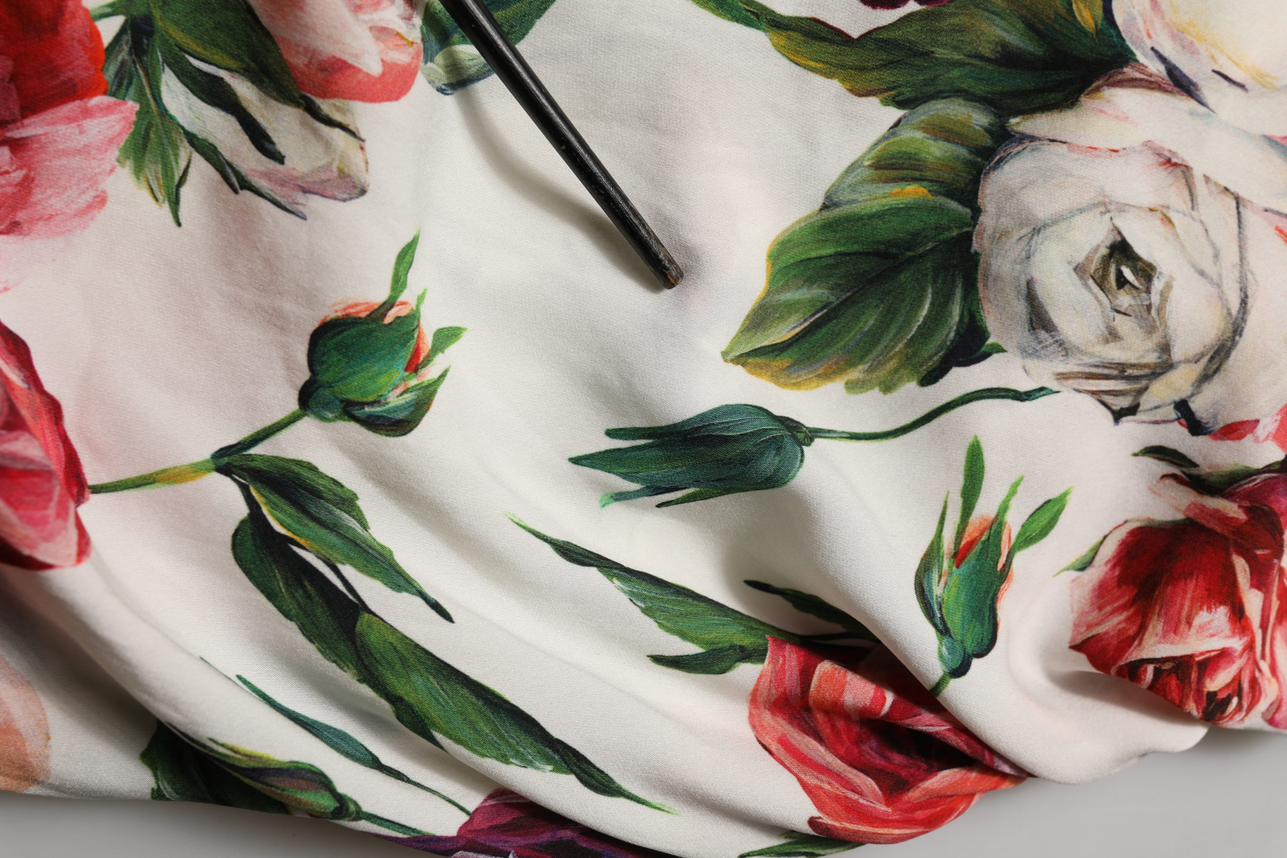 White Floral Sheath Sleeveless Mini Dress Dolce & Gabbana