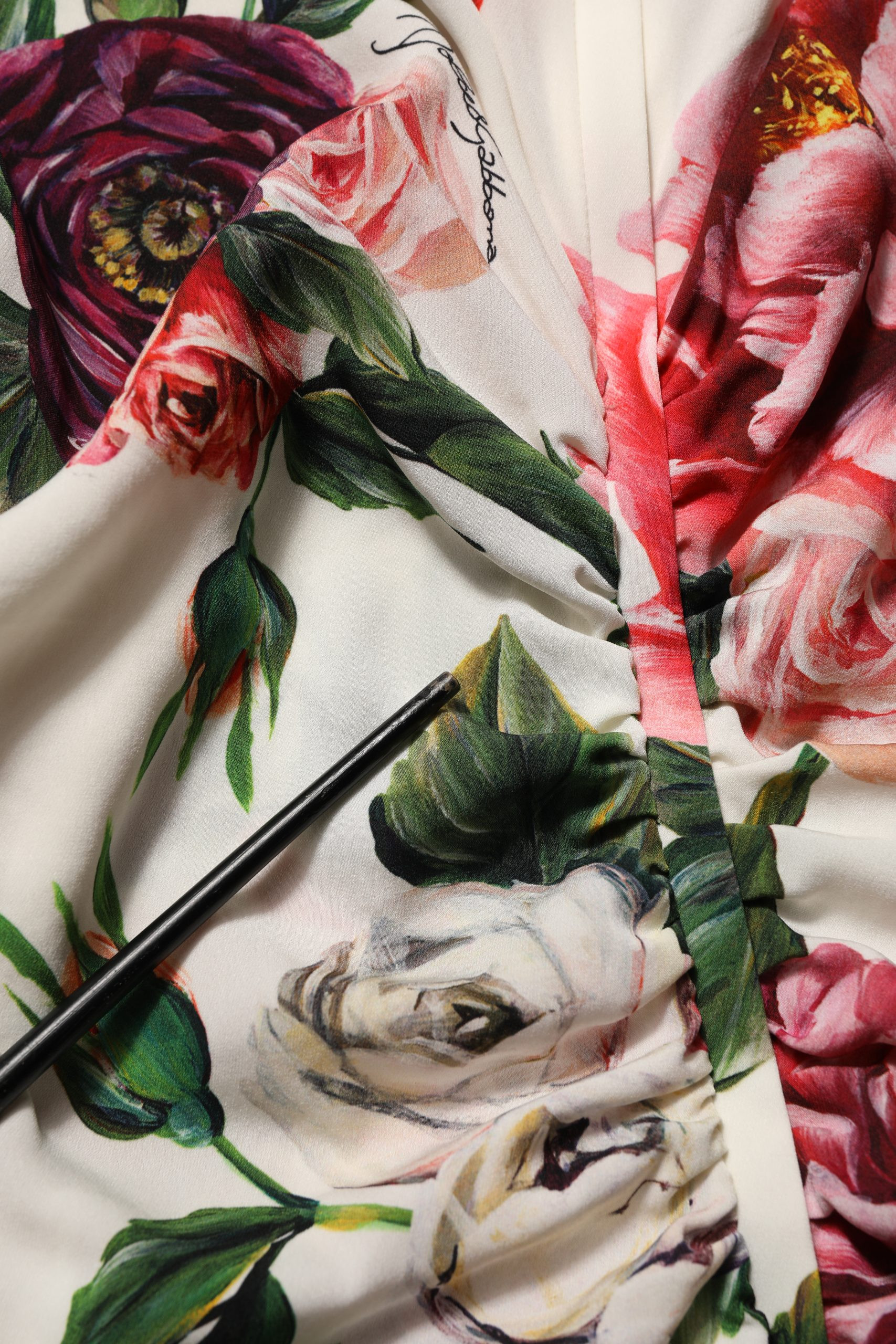 White Floral Sheath Sleeveless Mini Dress Dolce & Gabbana