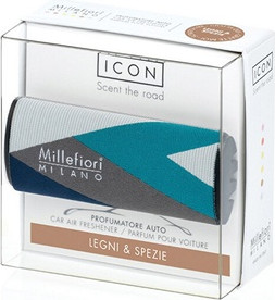 Car Fragrance Millefiori Milano Icon Textil Geometric Wood & Spices