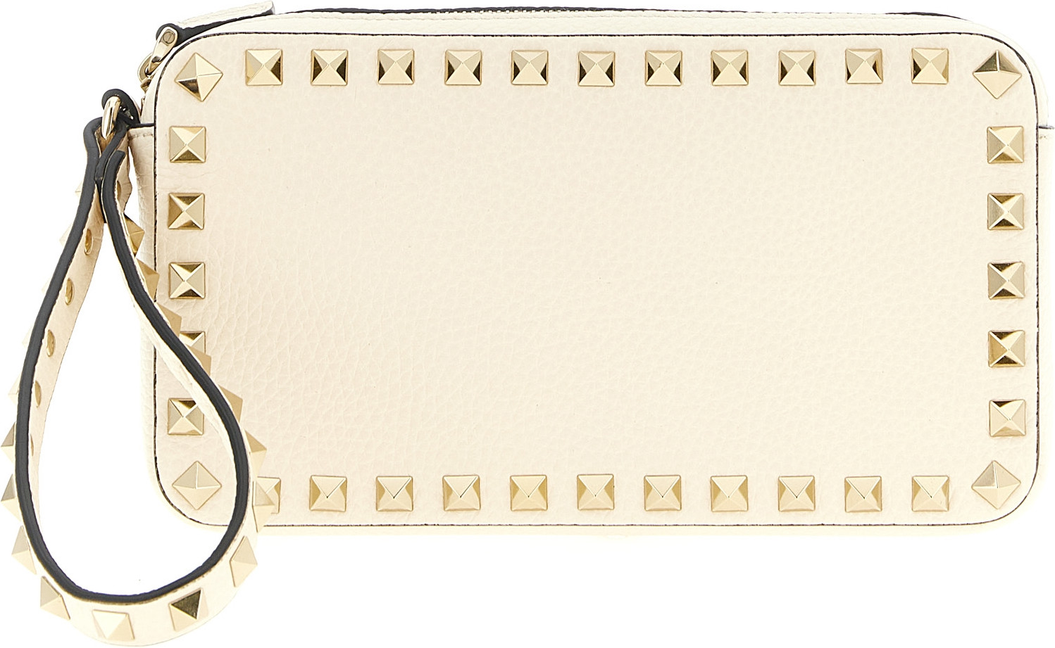 White Calfskin Clutch Bag Valentino Garavani
