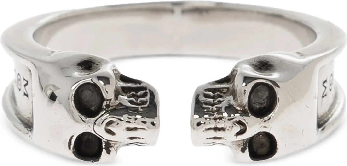 Silver Stainless Steel Ring Alexander McQueen