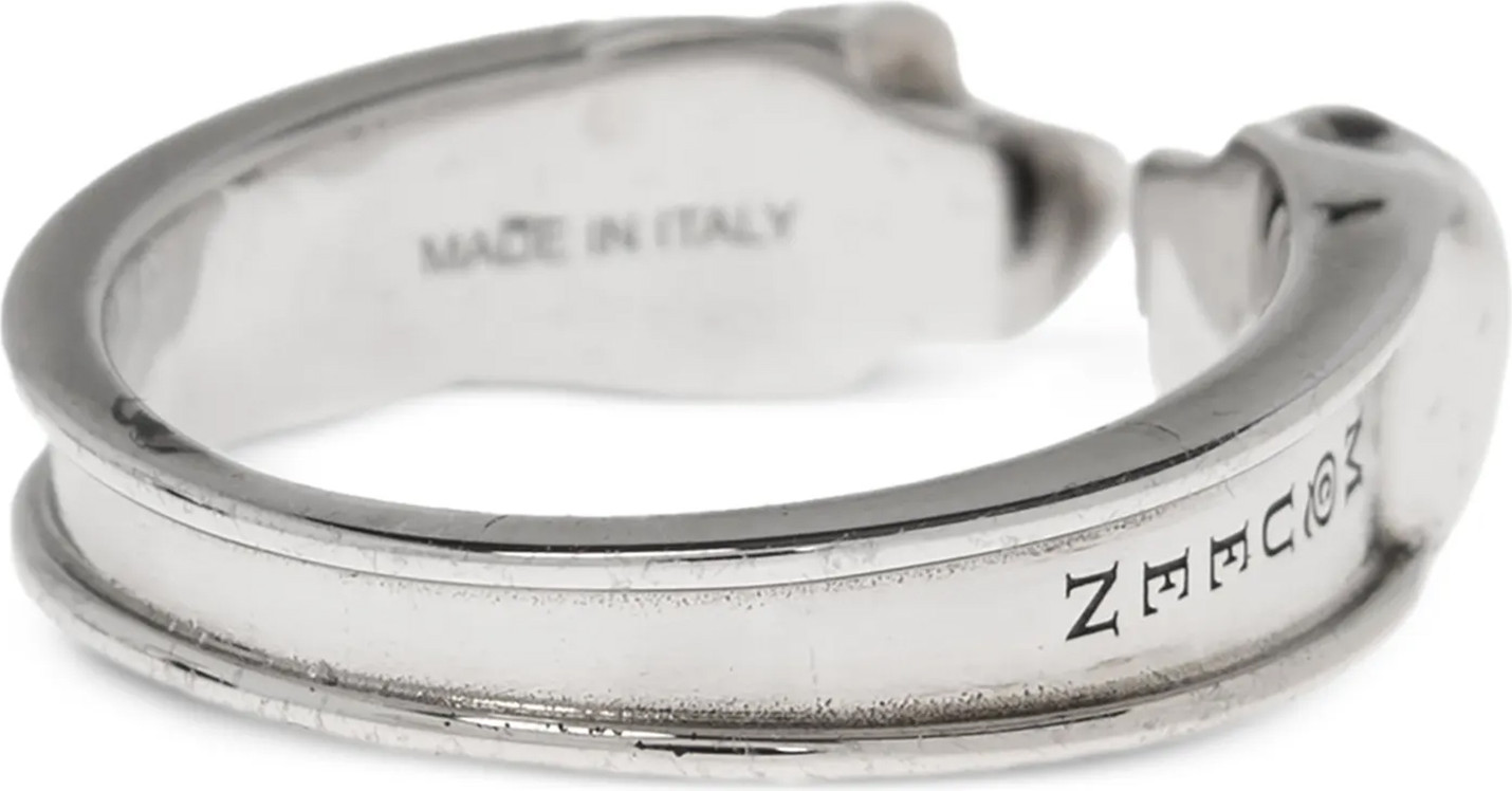 Silver Stainless Steel Ring Alexander McQueen
