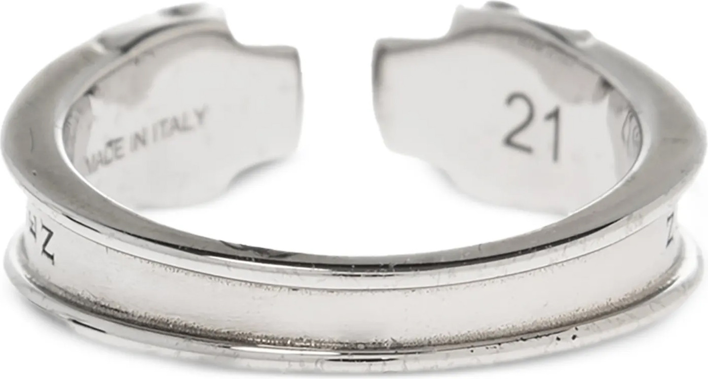 Silver Stainless Steel Ring Alexander McQueen