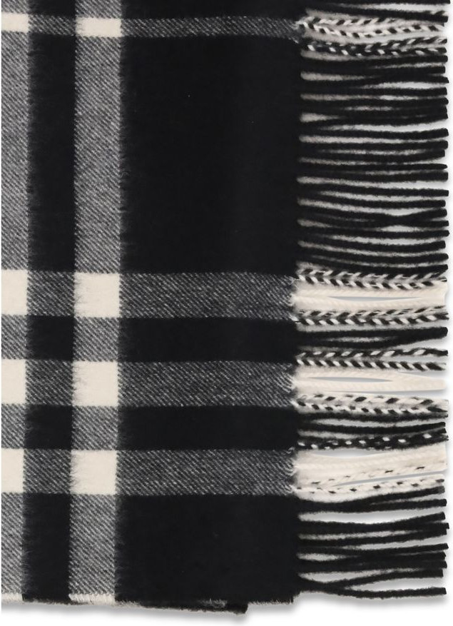 Scarf Burberry Black Cashmere