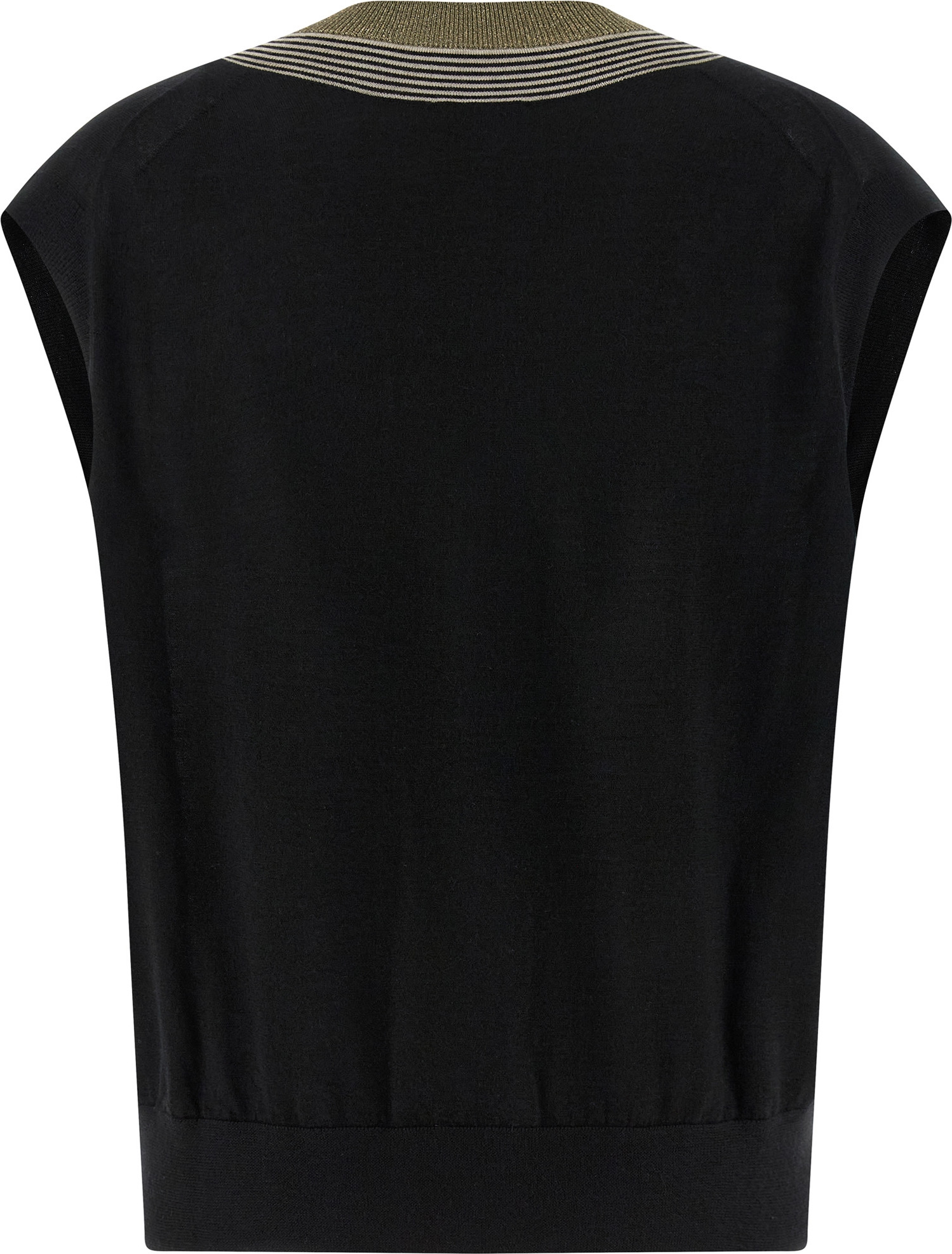 Черный жилет из кашемира Brunello Cucinelli