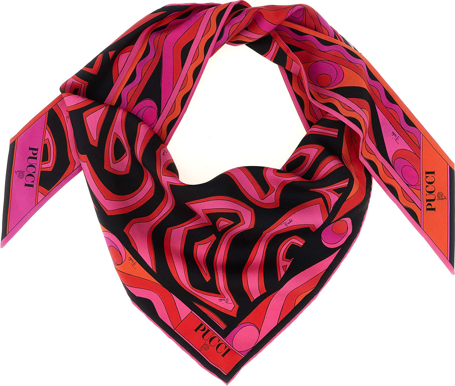 Scarf Emilio Pucci Fuchsia Silk Foulard