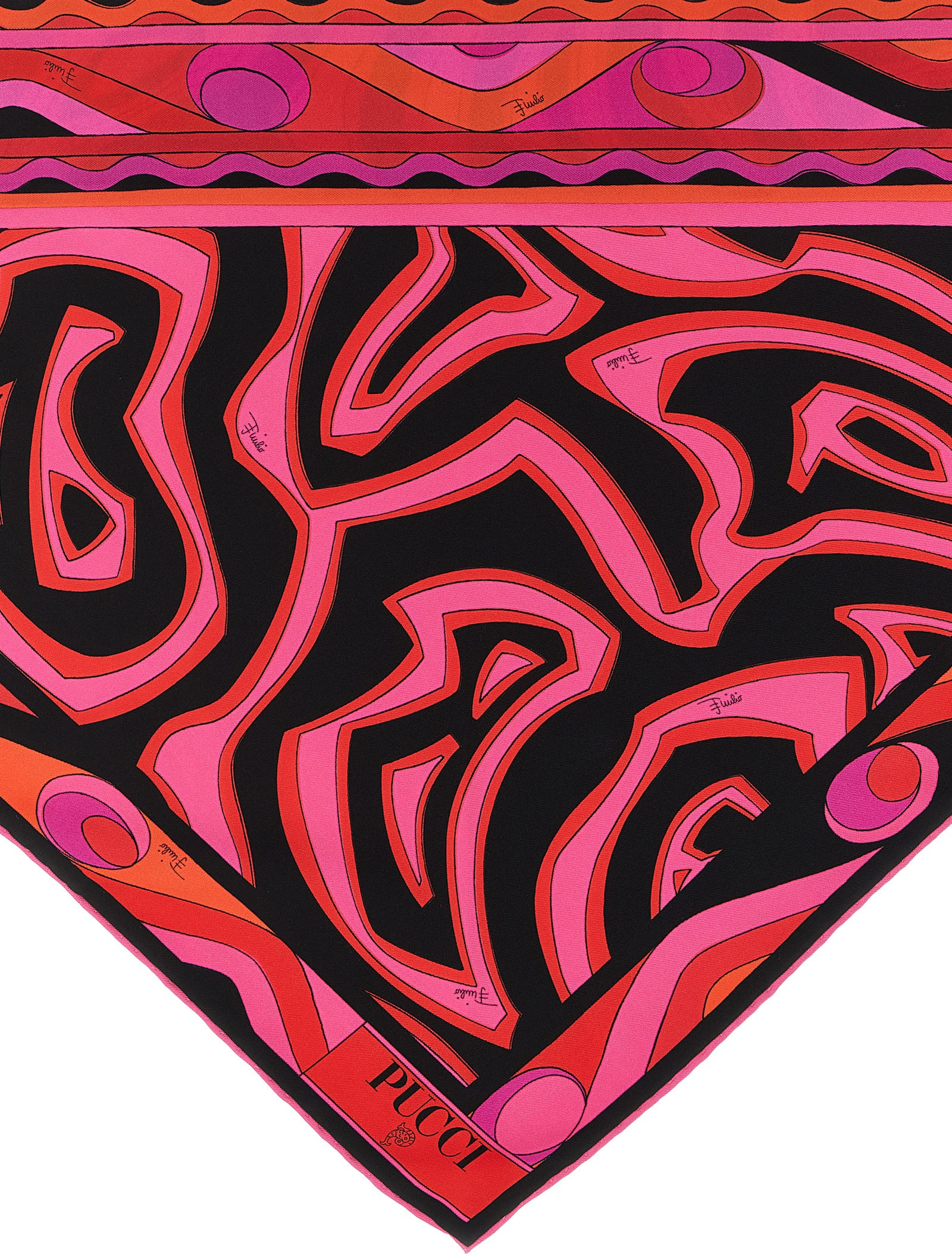 Scarf Emilio Pucci Fuchsia Silk Foulard