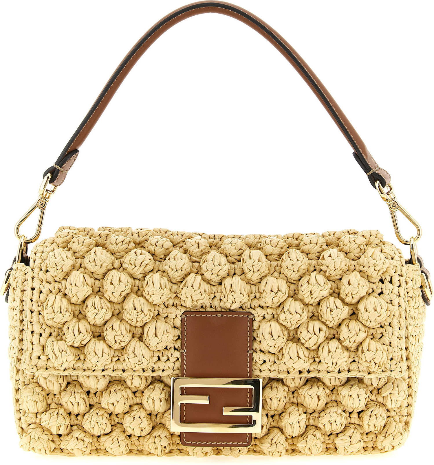 Shoulder Bag Fendi Beige Calfskin