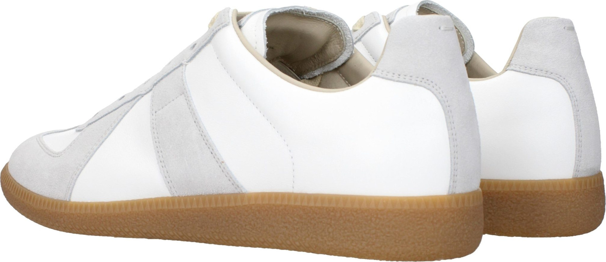 Белые кожаные низкие кроссовки Maison Margiela