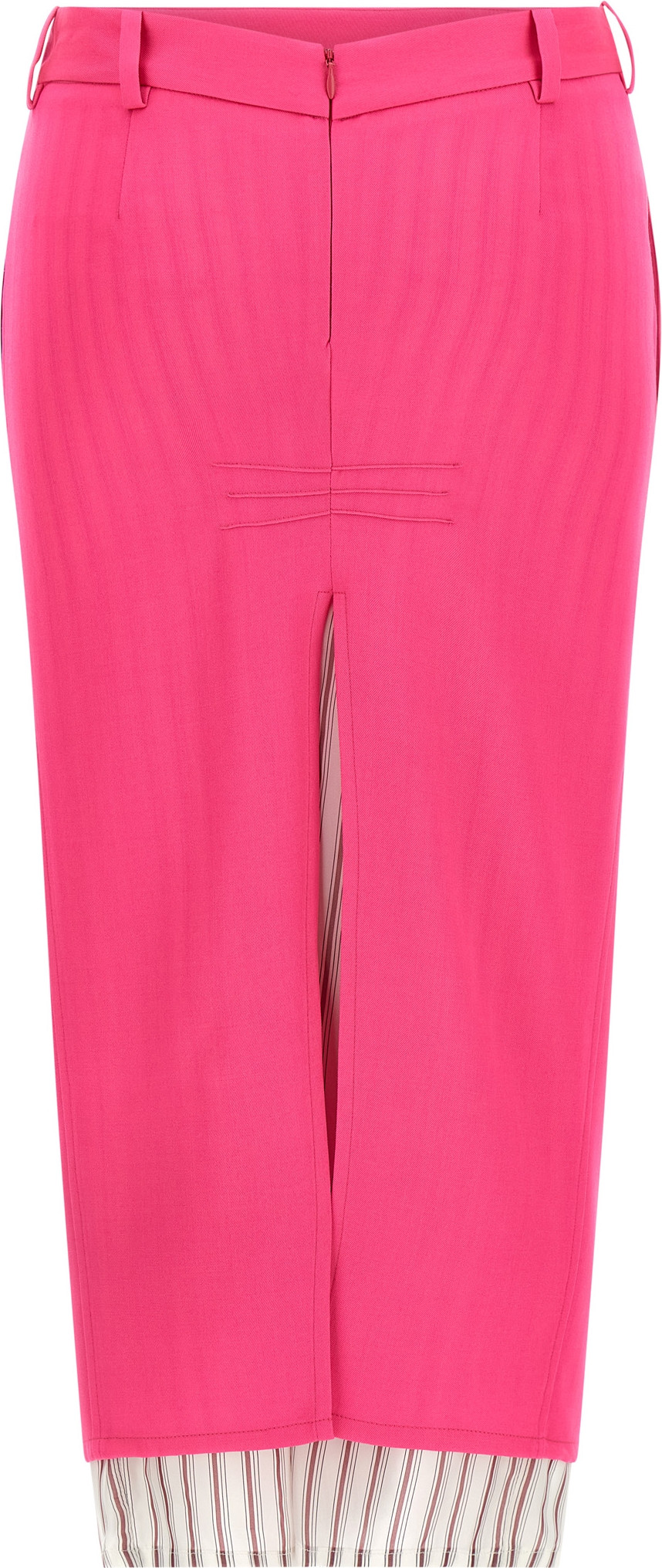 Ko'ylak The Attico Fuchsia Virgin Wool Midi Skirt