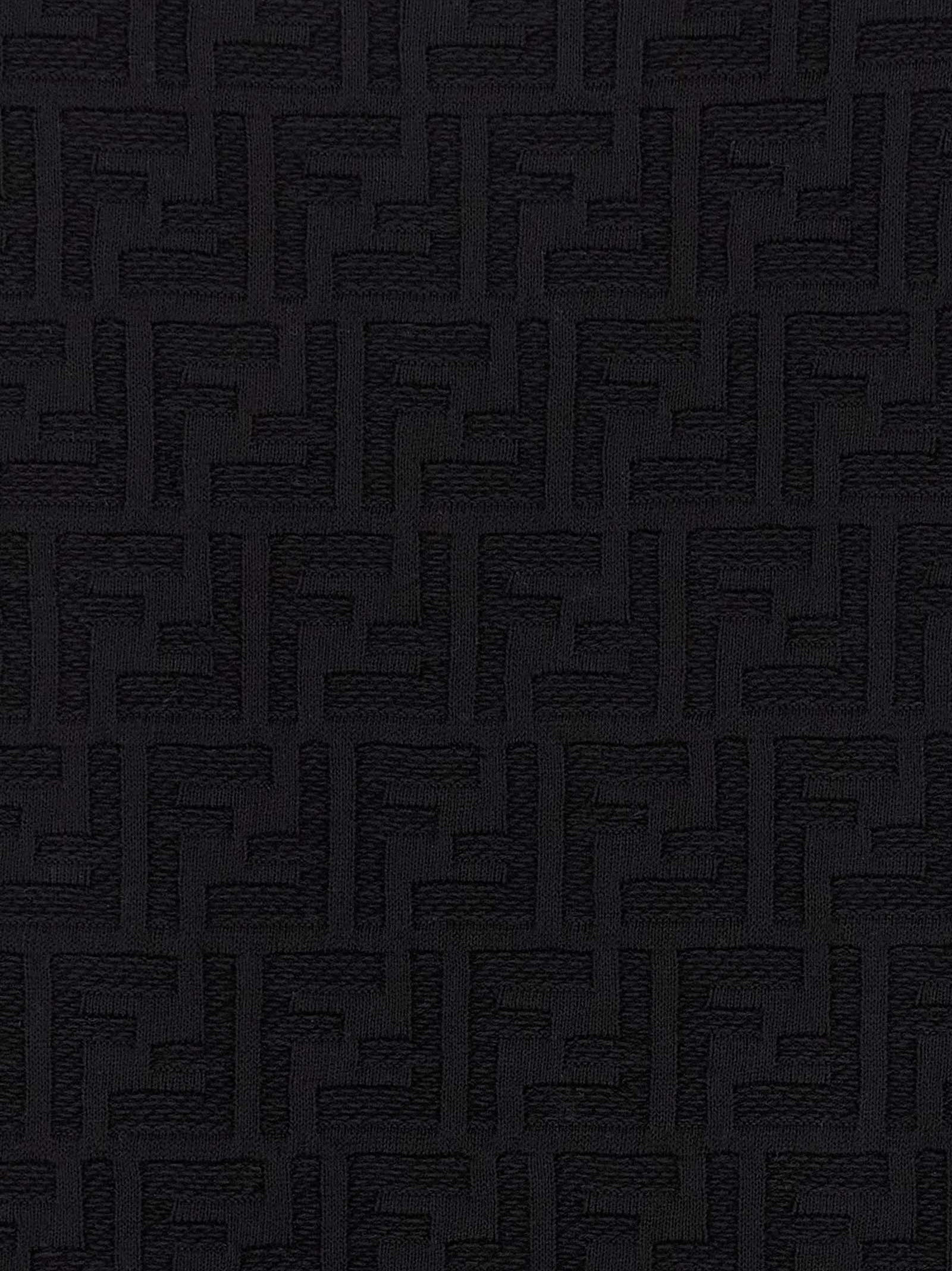 Чёрный хлопковый кардиган Fendi