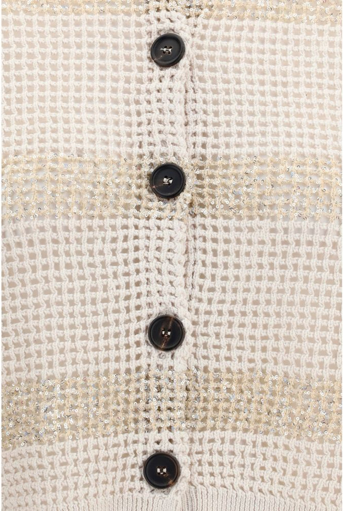 Кардиган Brunello Cucinelli Бежевый хлопковый кардиган