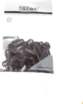 Bag Of 50 Clips Extensions Brown Eurostil