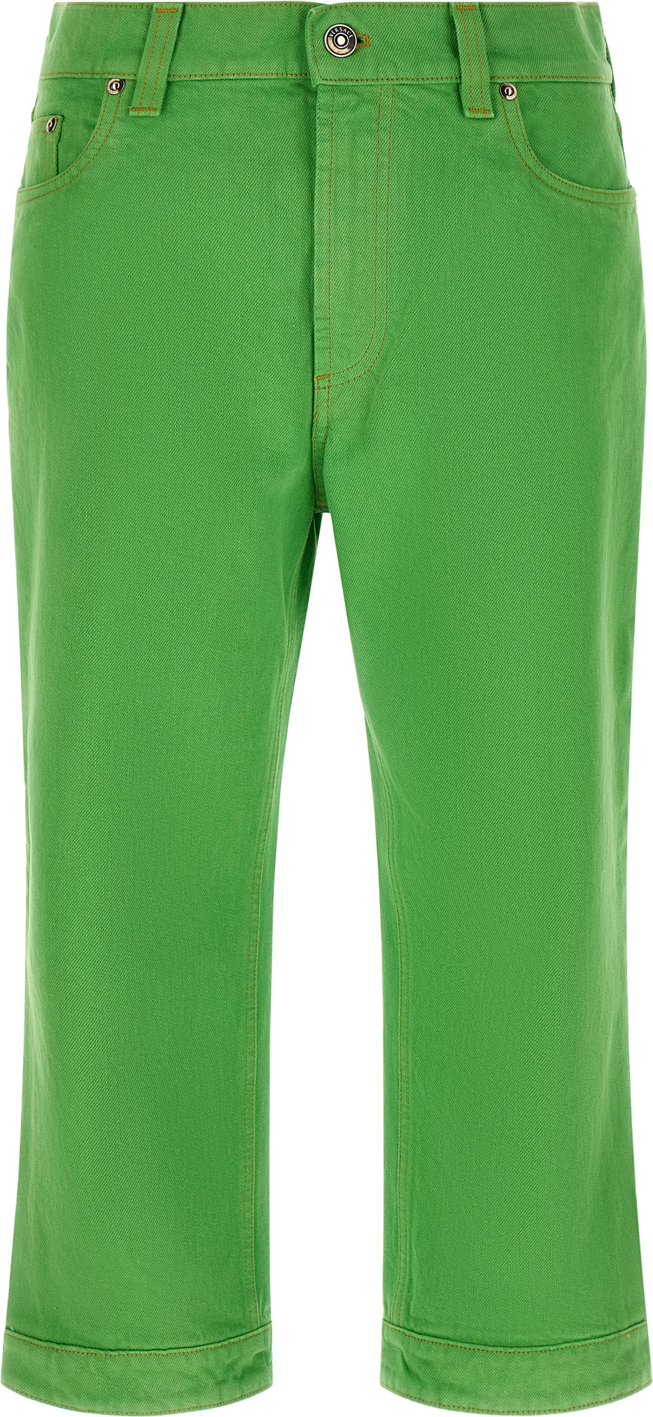 Jeans Versace Bicolor Cotton Cropped
