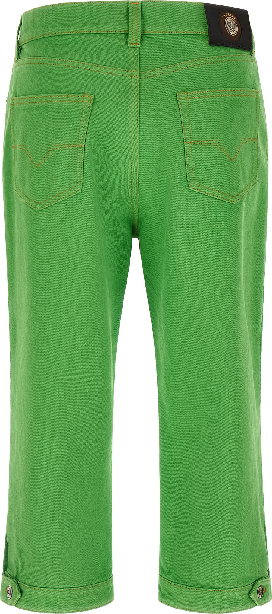 Jeans Versace Bicolor Cotton Cropped