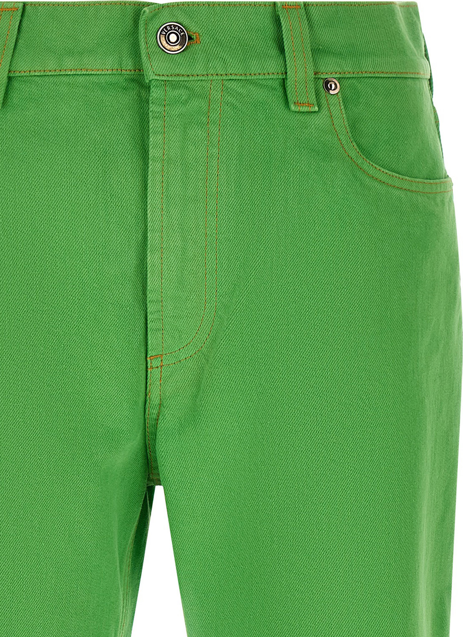 Jeans Versace Bicolor Cotton Cropped