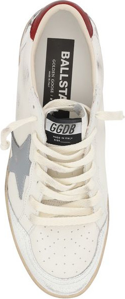 Golden Goose tomonidan teridan tikilgan, pastki qismidan ochiq sport poyabzali krossovkalar