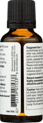 Эфирное масло Now Foods Cinnamon Bark Oil