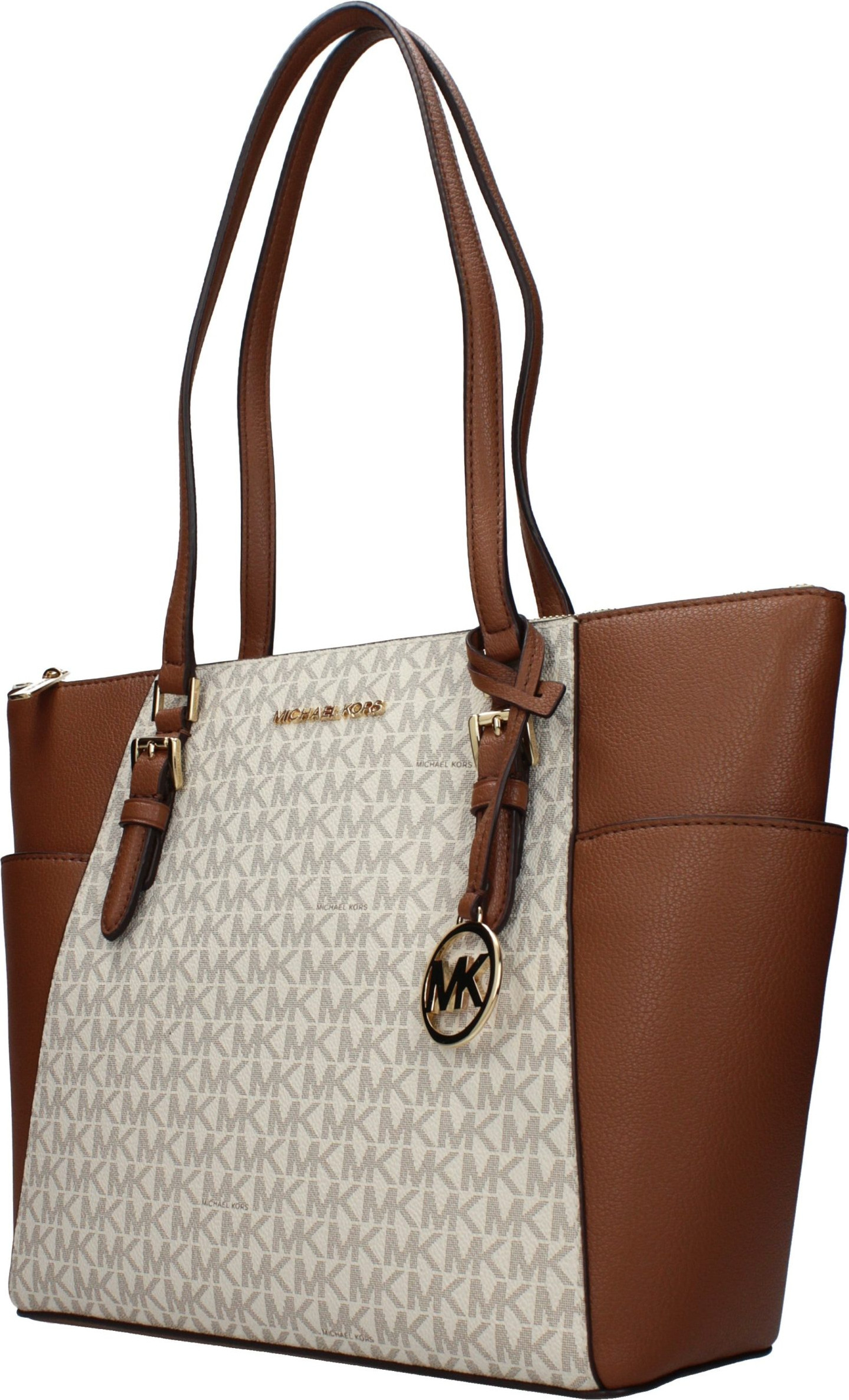 Beige Ledertasche Michael Kors