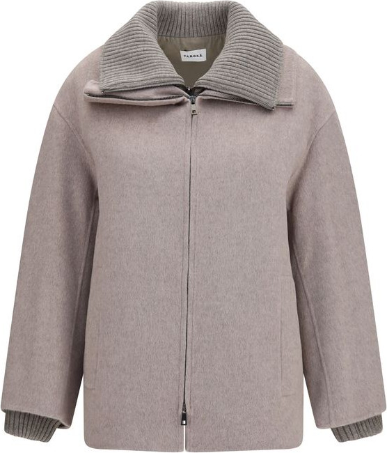 Jacket P.A.R.O.S.H. Beige Wool Oves Aries