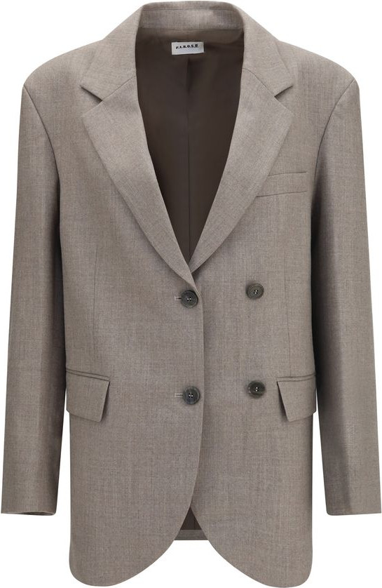 Blazer P.A.R.O.S.H. Beige Wool Oves Aries