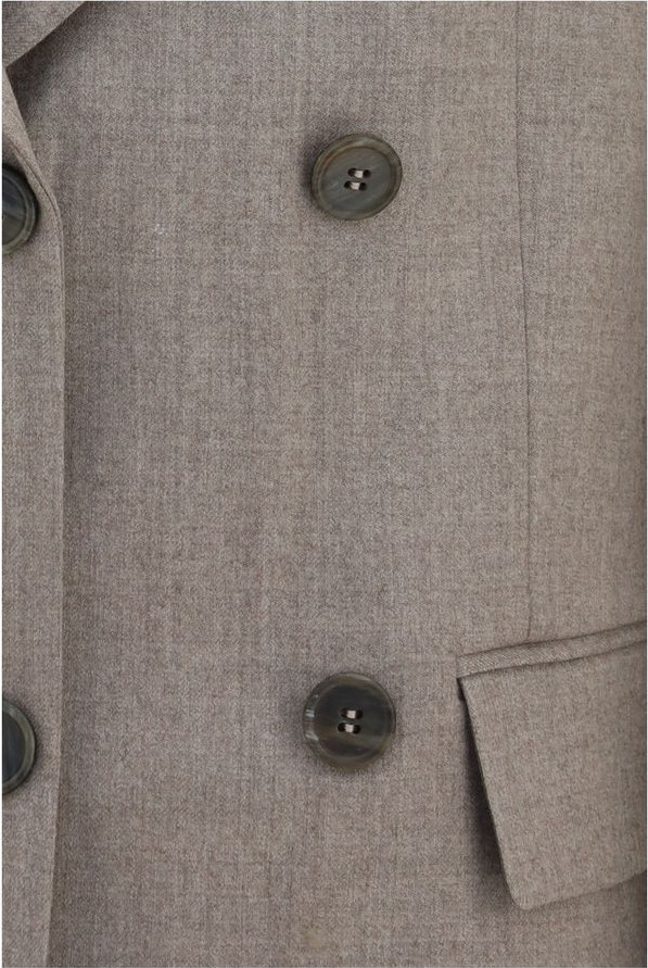 Blazer P.A.R.O.S.H. Beige Wool Oves Aries