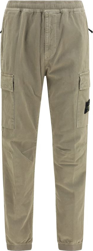 Брюки Stone Island из двухцветного хлопка в стиле карго