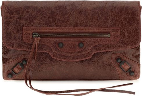 Clutch Bag Balenciaga Bordeaux Lamb Ovis Aries Aries