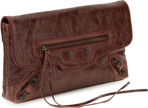 Clutch Bag Balenciaga Bordeaux Lamb Ovis Aries Aries