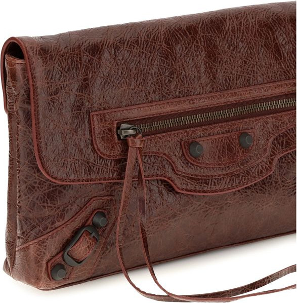 Clutch Bag Balenciaga Bordeaux Lamb Ovis Aries Aries