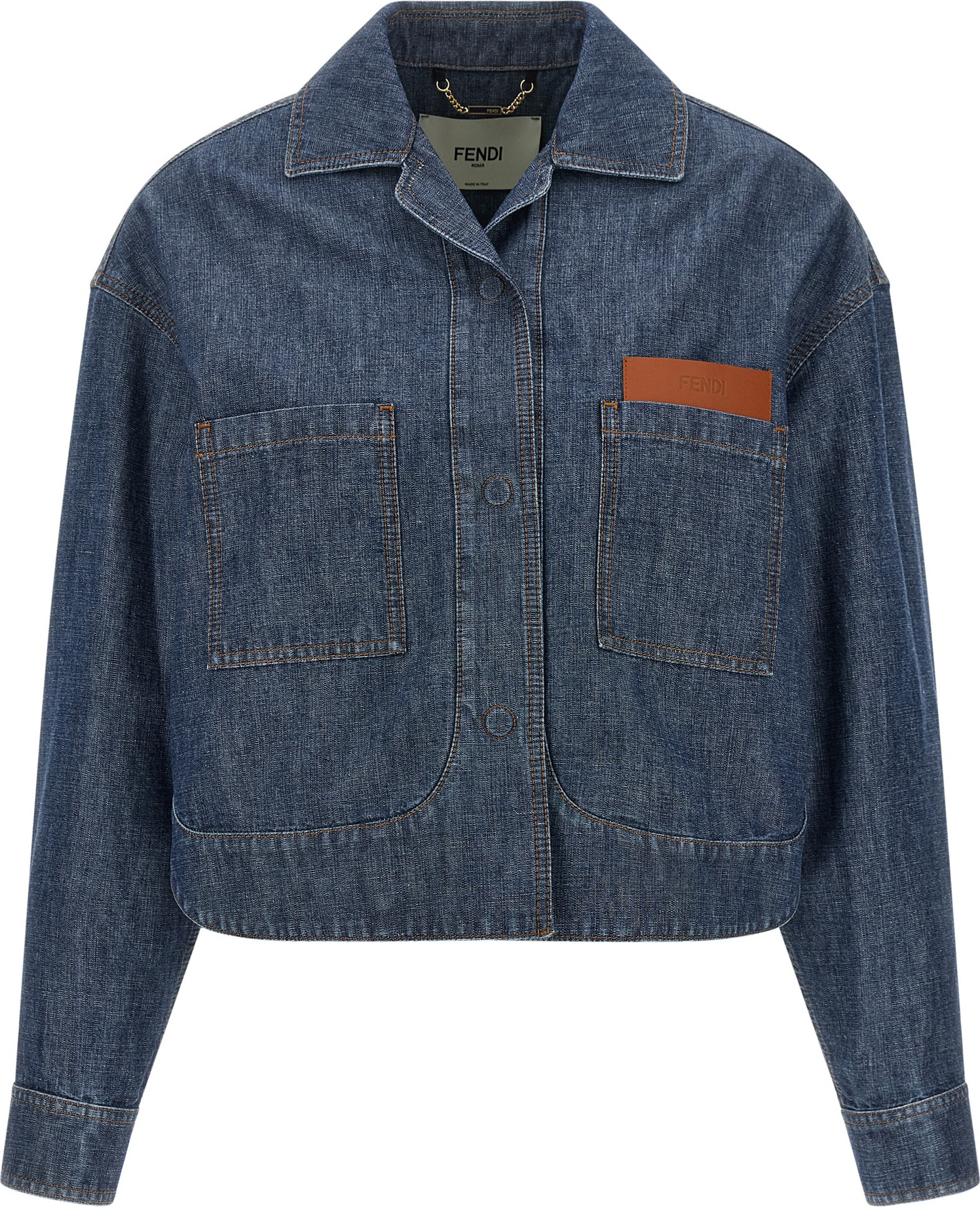 Fendi Jacke aus blauem Baumwoll-Denim