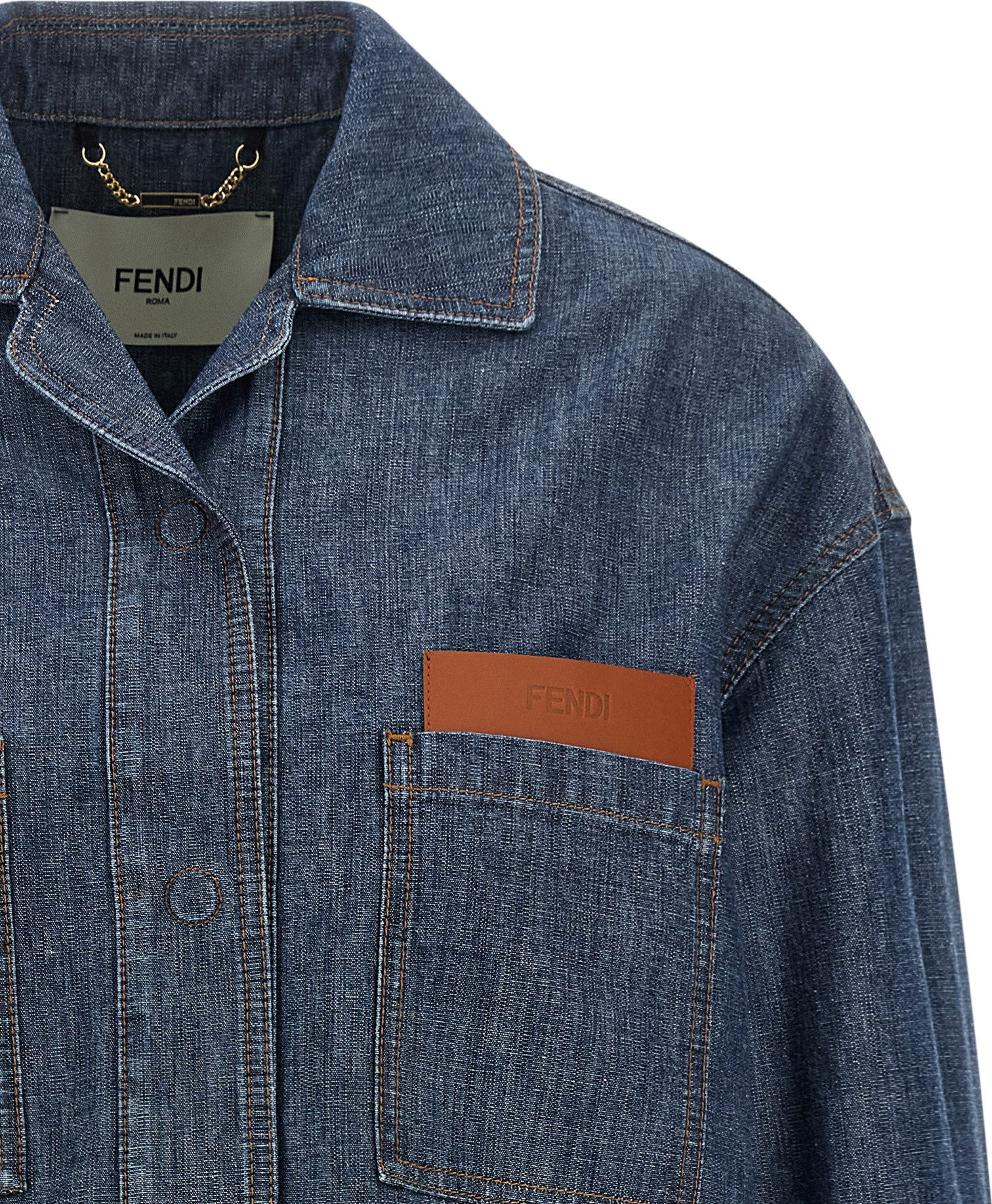 Fendi Jacke aus blauem Baumwoll-Denim