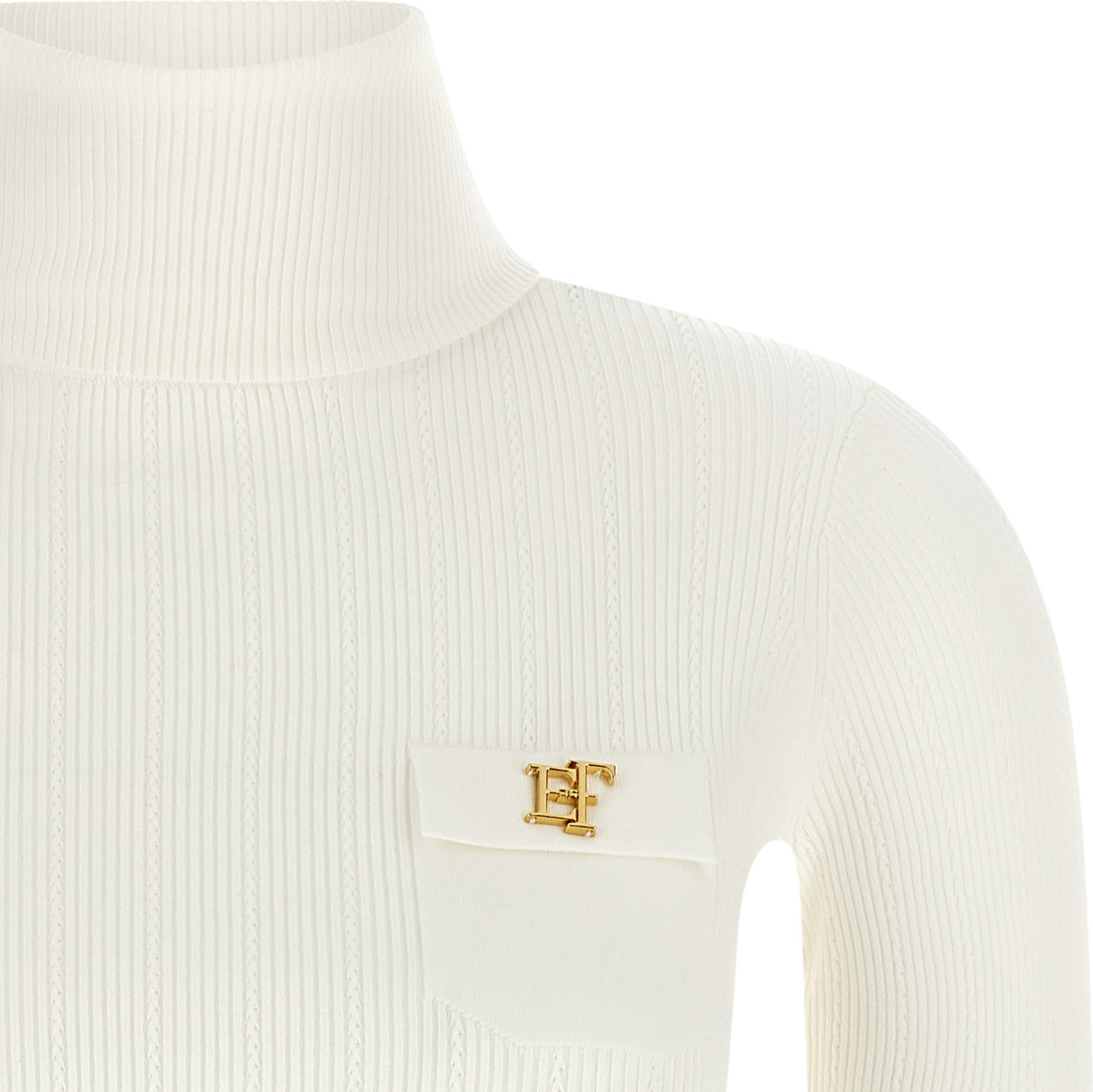 Cardigan Elisabetta Franchi White Lycra