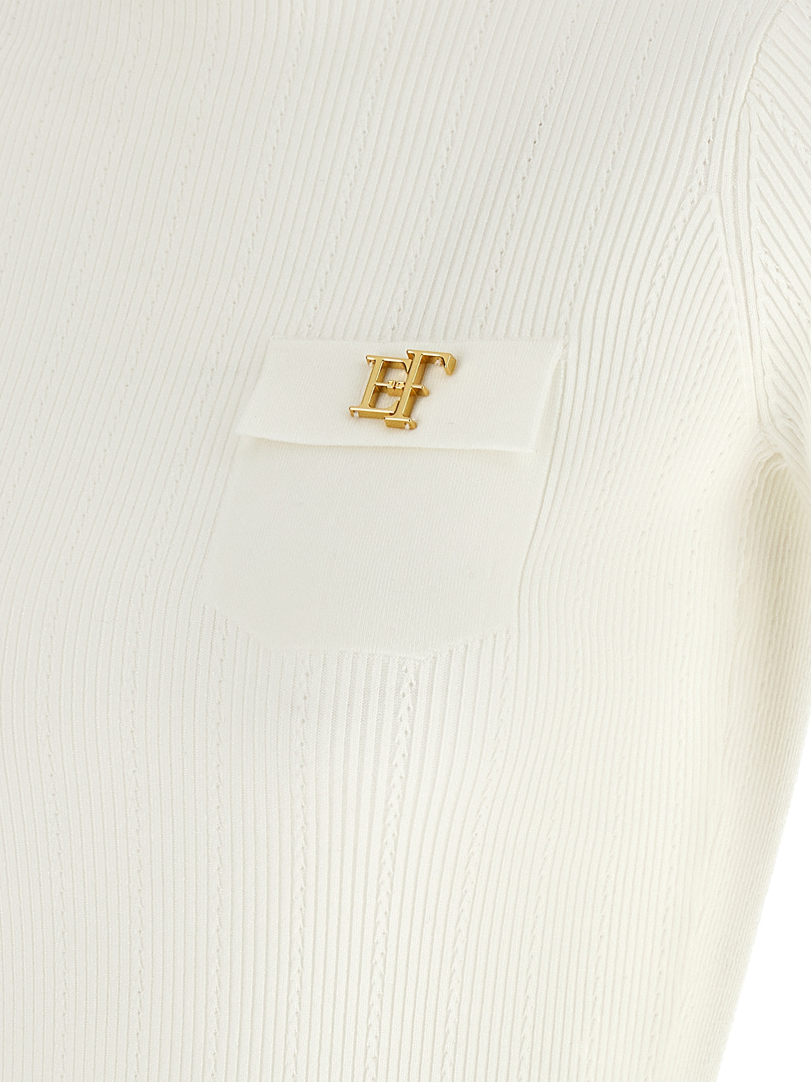 Cardigan Elisabetta Franchi White Lycra